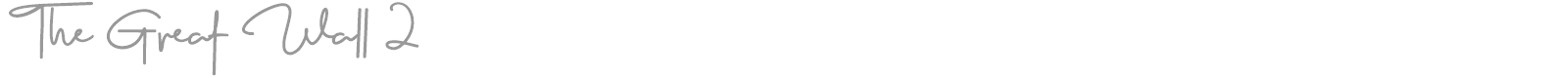 The Great Wall font preview